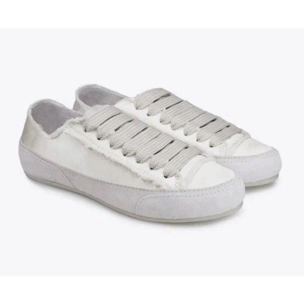 NWOB $595 PEDRO GARCIA Parson Meringue Satin Suede Leather Sneakers EU35 US 5
